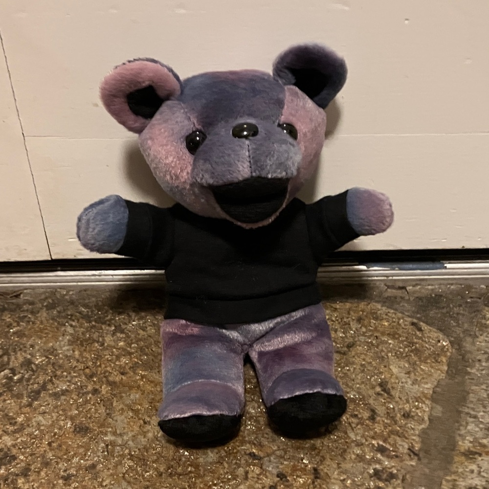 Purple and Black Teddy Bear Plush
